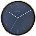 Front Picture 3252BL,Essential Gold,Wall clock,Metal,Blue,#color_blue