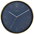 Front Picture 3252BL,Essential Gold,Wall clock,Metal,Blue,