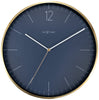 Front Picture 3252BL,Essential Gold,Wall clock,Metal,Blue,#color_blue