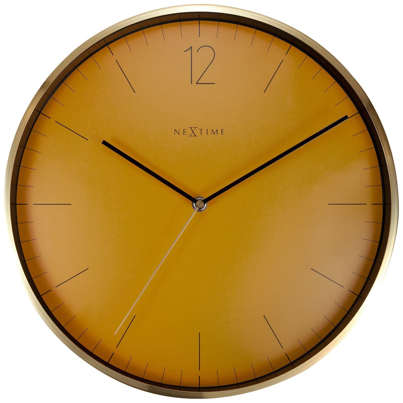 Front Picture 3252FM,Essential Gold,Wall clock,Metal,Orange,