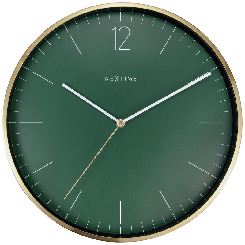 Front Picture 3252GN,Essential Gold,Wall clock,Metal,Green,
