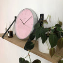Wall clock -  34 cm - Glass / Metal - Elegant 'Essential Silver'