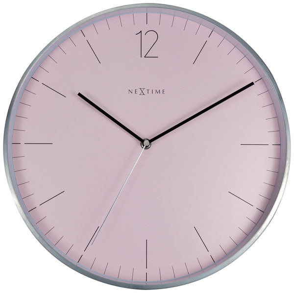Front Picture 3254RZ,Essential Silver,Wall clock,Metal,White,#color_pink