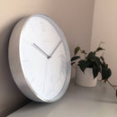 Wall clock -  34 cm - Glass / Metal - Elegant 'Essential Silver'