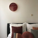 Large Wall Clock - Red  - Silent - 40cm - Metal/Glass -Essential XXL