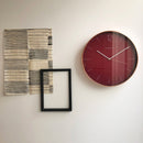 Large Wall Clock - Red  - Silent - 40cm - Metal/Glass -Essential XXL