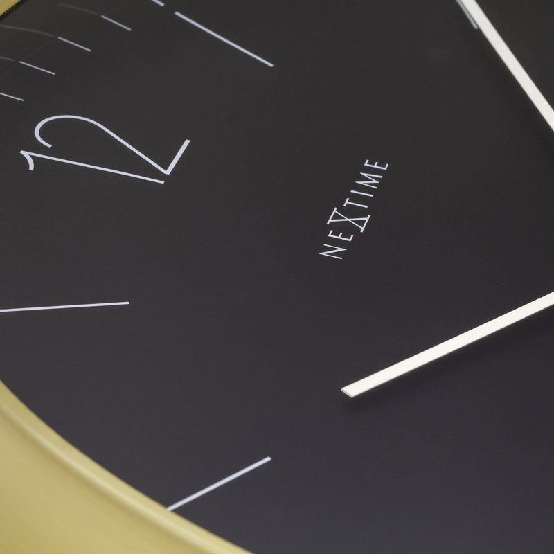 Grande horloge murale - - Silencieuse - 40cm - Métal/Verre -Essential XXL