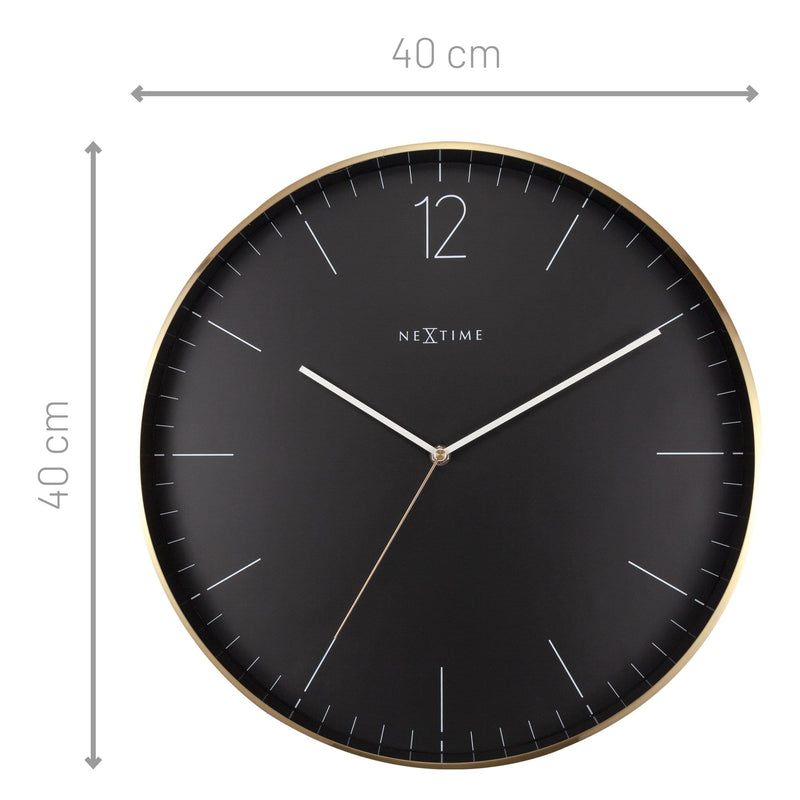 Large Wall Clock - Silent - 40cm - Metal/Glass - Essential XXL