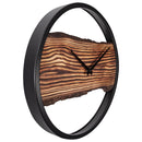 Wooden Wall Clock - Silent - 30cm - Wood/ Metal - Forest
