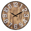 Large Wall Clock - 50cm - Silent movement- Wood - Metal - "Aberdeen" -NeXtime #color_brown