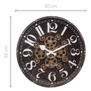 Moving Gear Clock - Black - 50cm - "Henry" - NeXtime