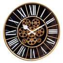 Moving Gear clock - Black - Large Wall Clock - 50cm -  "William" - NeXtime