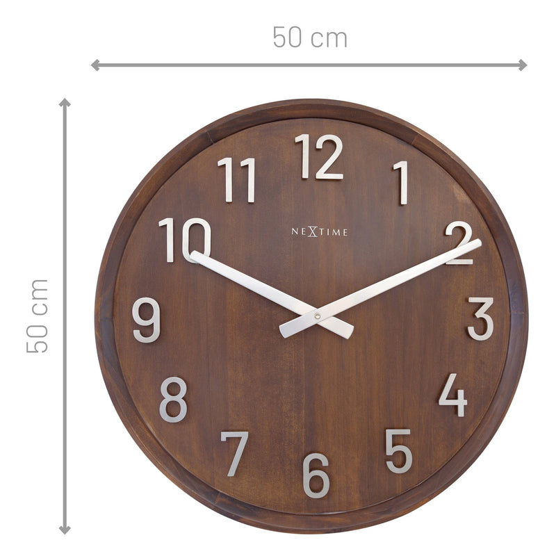 ZYFAB Vintage Houten Wandklok - Transparante Acryl Stille Ronde Klok ZYFAB Vintage Houten Wandklok - Transparante Acryl Stille Ronde Klok
