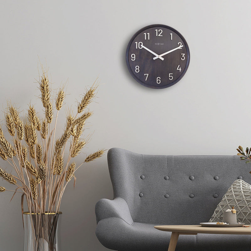 Maxstar Grote Wandklok 80CM voor Woonkamer op Batterijen, Stil, Hout Metaal Stijl, Moderne LED Slaapkamer/Kantoor (Arabische Cijfers, Zwart-32 Maxstar Grote Wandklok 80CM voor Woonkamer op Batterijen, Stil, Hout Metaal Stijl, Moderne LED Slaapkamer/Kantoor (Arabische Cijfers, Zwart-32