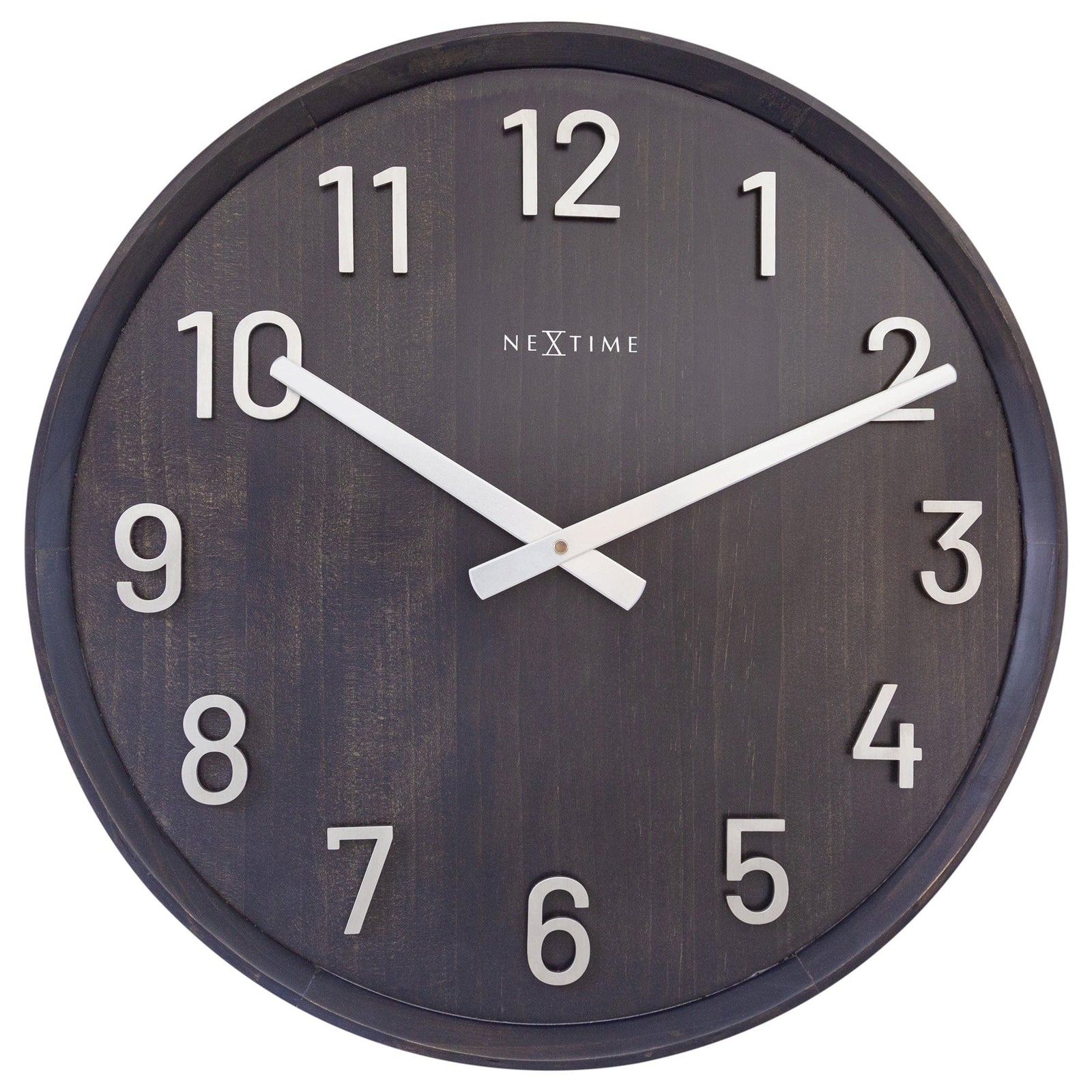 Large Wall clock 50cm Silent Wood/Metal "Precious"