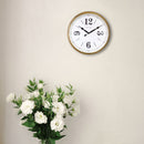 Wandklok 39cm - Stil - Wit - Metaal - "Classic"