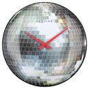 Wall clock 35cm - Silent - Dome Glass - "Disco Ball"