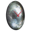 Wall clock 35cm - Silent - Dome Glass - "Disco Ball"