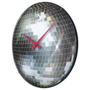 Wall clock 35cm - Silent - Dome Glass - "Disco Ball"