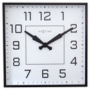 Wall clock 35x35cm - Silent - Arabic - Metal - "Be Square"