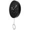 Wall clock 35x60x5cm - Pendulum - Black-Metal - "Loop"