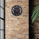 Large Wall Clock 50cm Domed Glass Lens - Silent - Glass - "Duomo 50"