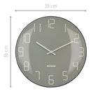 Horloge murale 35cm Lentille en verre bombé - Silencieuse - Verre - "Shade"