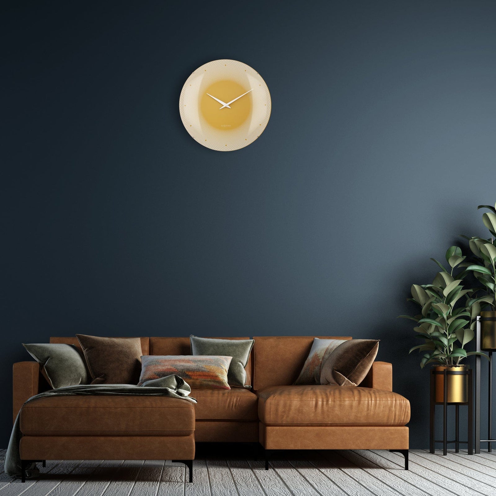 Large Wall Clock 50cm Domed Glass Lens - Silent - Glass - "Deep 50"