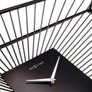 Large Wall Clock 70x45x15cm - Silent - Black - Metal - "Vasco"