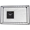 Large Wall Clock 70x45x15cm - Silent - Black - Metal - "Vasco"