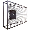 Large Wall Clock 70x45x15cm - Silent - Black - Metal - "Vasco"