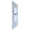 Wall clock 20x50cm - Silent - Glass - Frosted/Mirror - "Dali"