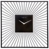 Wall Clock 45x45x15cm - Silent - Black - Metal - "Vasco Square"