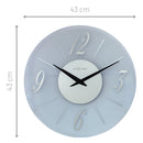 Wall clock 43cm - Silent - Glass - Frosted/Mirror - "Dali Round"