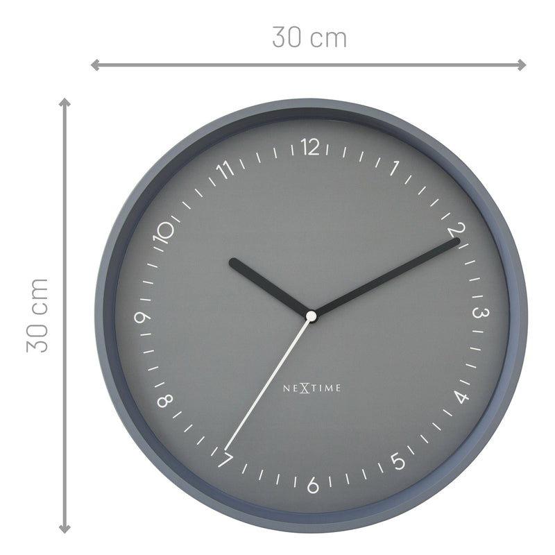 Wall clock 30cm - Silent - Aluminium - "Berlin"