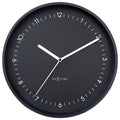 Berlin wall clock -  modern metal minimalist clock #color_Black