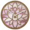 Wall clock 40cm - Silent - Pink - Wood - "Lotus"