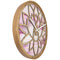 Horloge murale 40cm - Silencieuse - Rose - Bois - "Lotus"