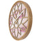 Wall clock 40cm - Silent - Pink - Wood - "Lotus"