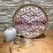 Wall clock 40cm - Silent - Purple - Wood - "Yogi"