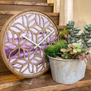 Horloge murale 40cm - Silencieuse - Violet - Bois - "Yogi"