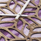 Horloge murale 40cm - Silencieuse - Violet - Bois - "Yogi"