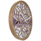 Wall clock 40cm - Silent - Purple - Wood - "Yogi"