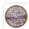 Wall clock 40cm - Silent - Purple - Wood - "Yogi"