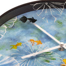 Wall clock 30cm - Silent - Blue - Plastic - "Pond"