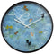 Wanduhr 30cm - Lautlos - Blau - Kunststoff - "Pond"