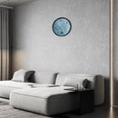 Wall clock 30cm - Silent - Blue - Plastic - "Pond"