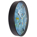 Horloge murale 30cm - Silencieuse - Bleu - Plastique - "Pond"