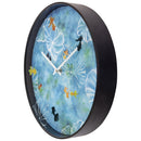 Wanduhr 30cm - Lautlos - Blau - Kunststoff - "Pond"