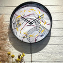 Wall clock 30cm - Silent - Grey - Plastic - "Koi"